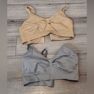 2-Pack Maternity Nursing Bras | Size XXL |
Grey & Beige | Seamless Comfort -Soft